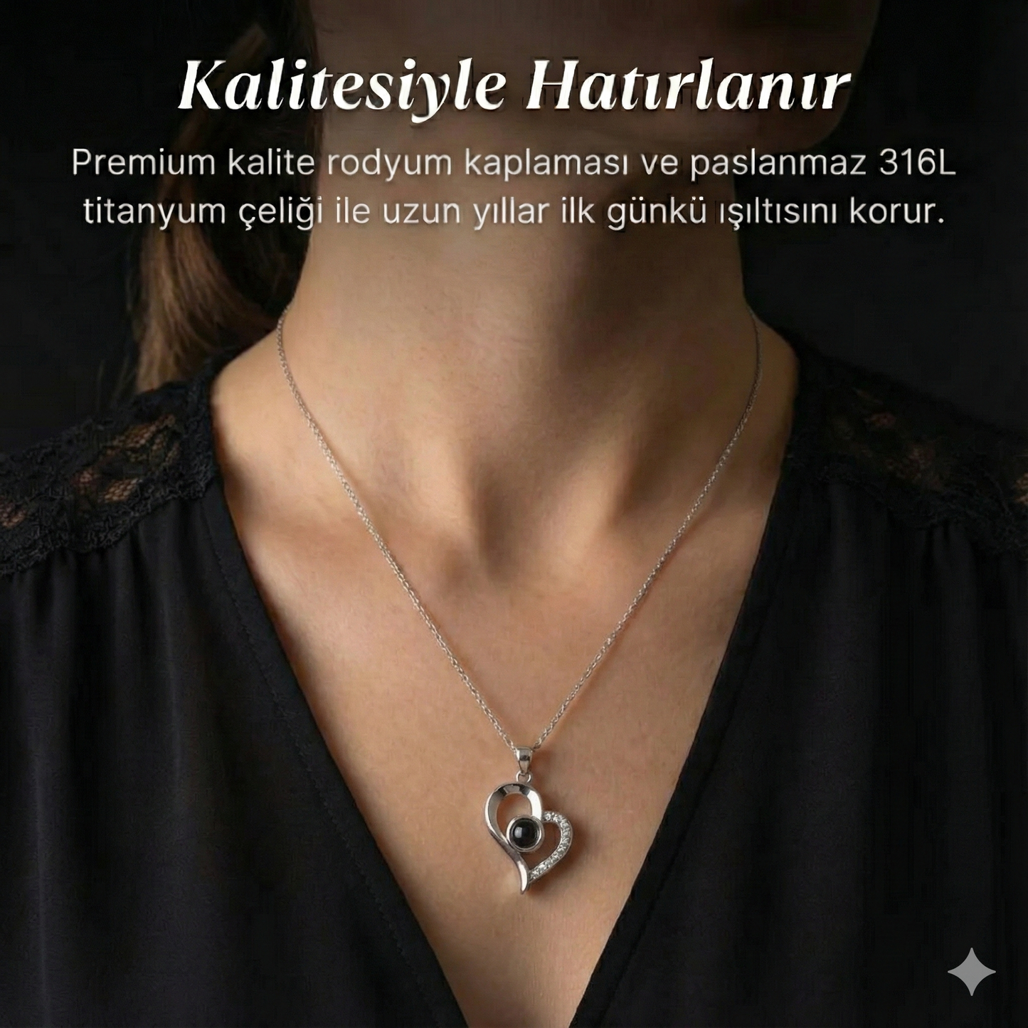 100 Dilde Seni Seviyorum Mercekli Çember Kolye