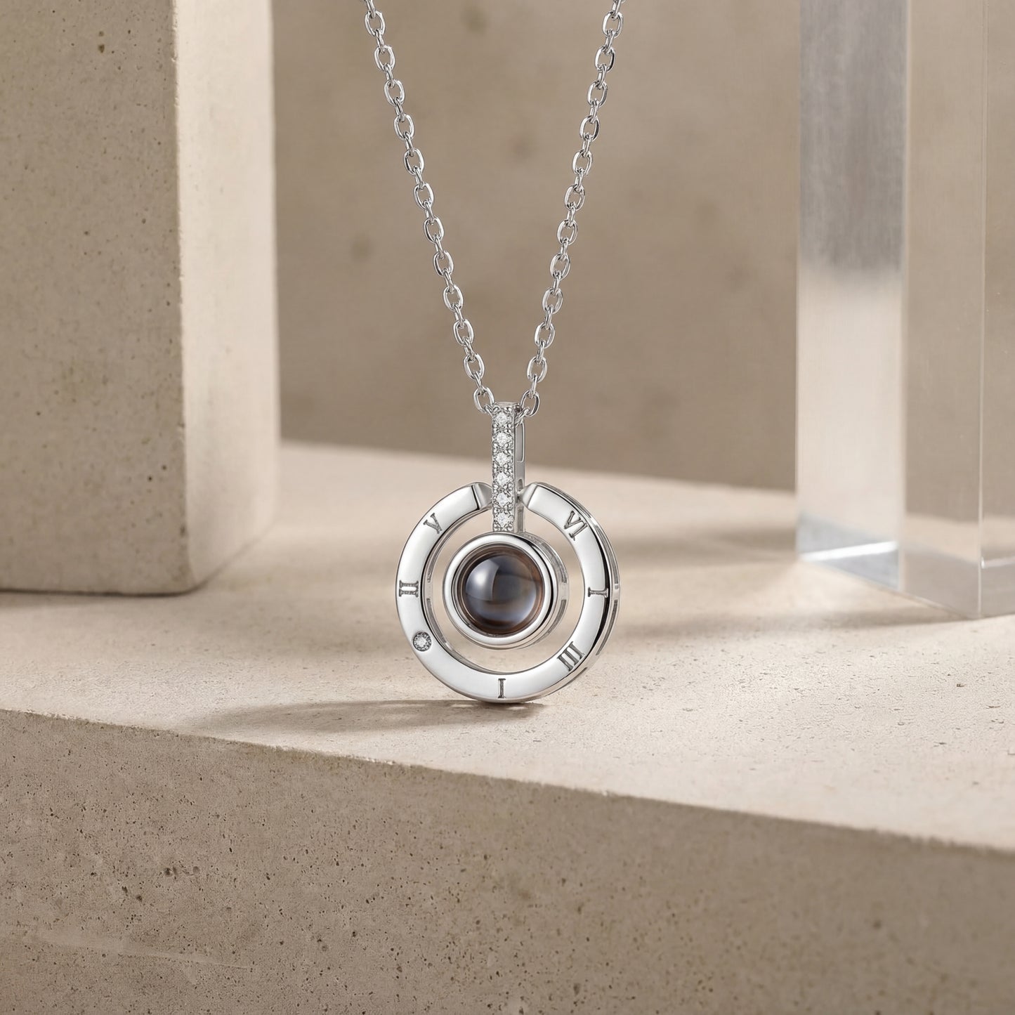 100 Dilde Seni Seviyorum Mercekli Çember Kolye