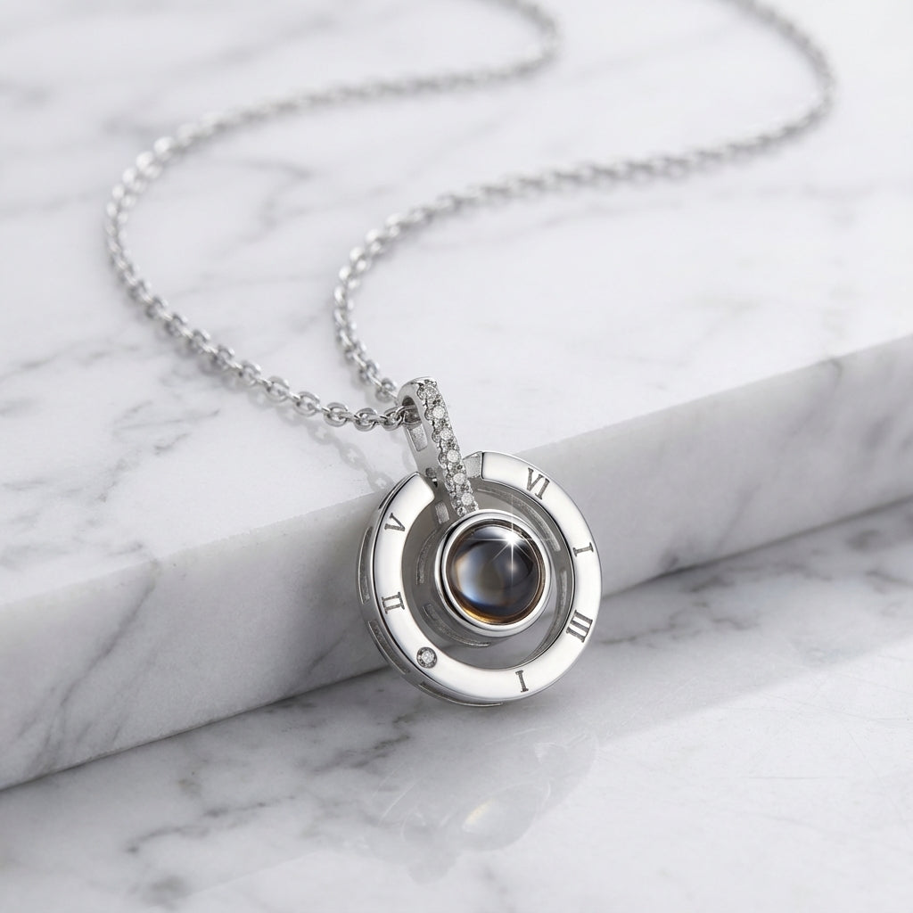 100 Dilde Seni Seviyorum Mercekli Çember Kolye