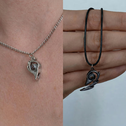 100 Dilde Seni Seviyorum Mercekli Kalpli Sevgili Çift Kolyesi